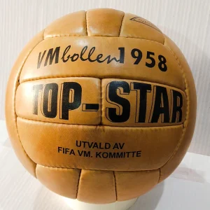 Top Star VM Bollen | 1958 FIFA World Cup Ball | GENIUNE LEATHER SIZE 5 | Brown